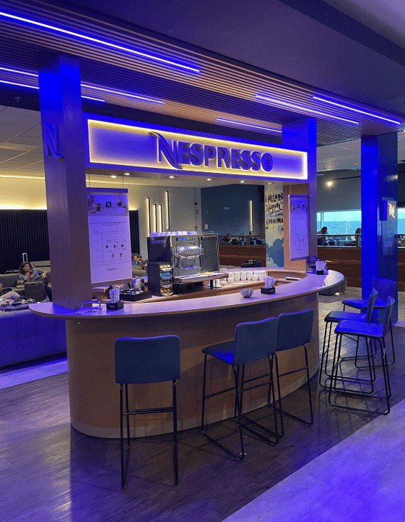 Nespresso Lounge Azul aeroporto de Viracopos