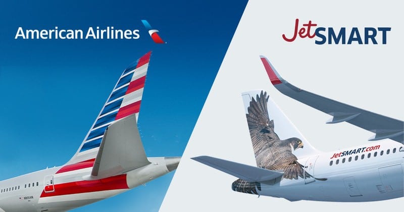 American Airlines JetSmart partage de code les vols de l'Amérique