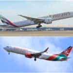Emirates Kenya Airways voos compartilhados interline