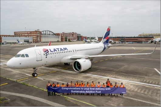 Airbus A320neo Combustível Sustentável LATAM SAF