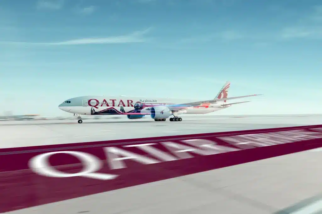 Qatar Airways anuncia nova pintura especial em um Boeing 777 comemorativa da Fórmula1