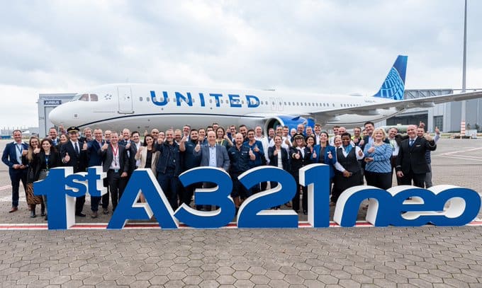 Airbus A321neo van United Airlines.