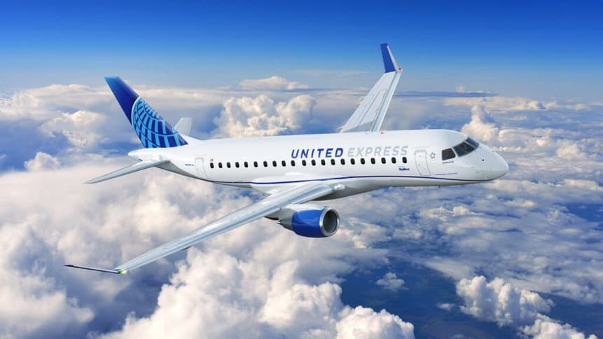 Embraer E175 Sky West United Airlines enconmenda