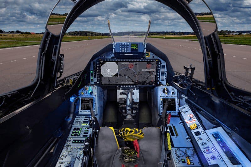 Cockpit Gripen FAB Caça pilotos
