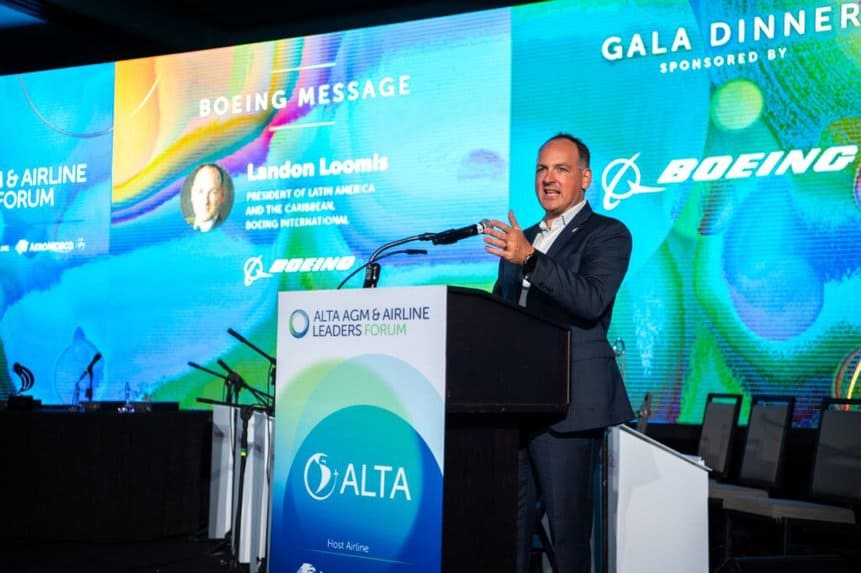 No Fórum de Líderes da ALTA, Landon Loomis, Presidente da Boeing para a América Latina e Caribe, destacou centro de engenharia instalado em São Paulo.