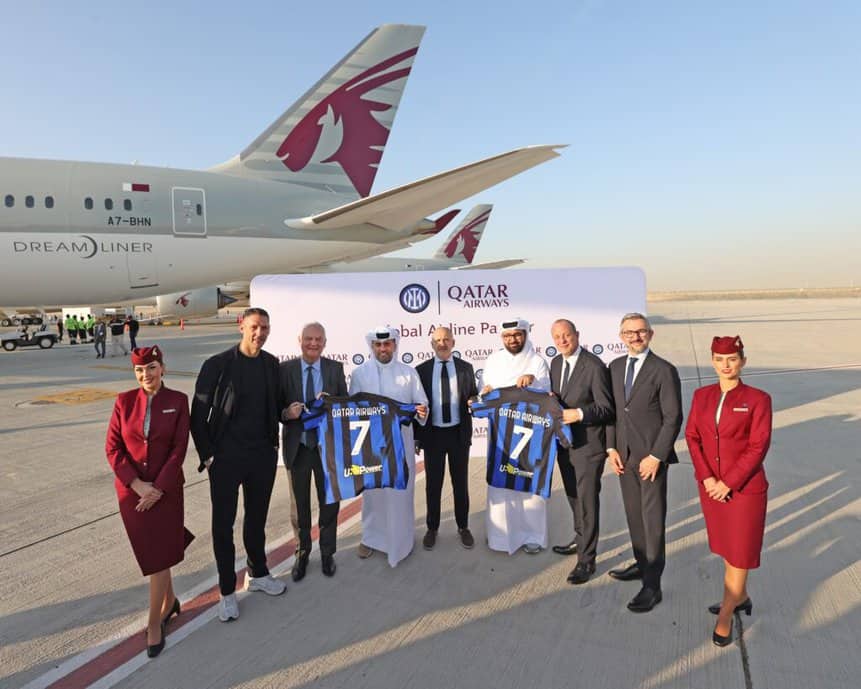 Qatar Airways Patrocínio Inter de Milão Futebol
