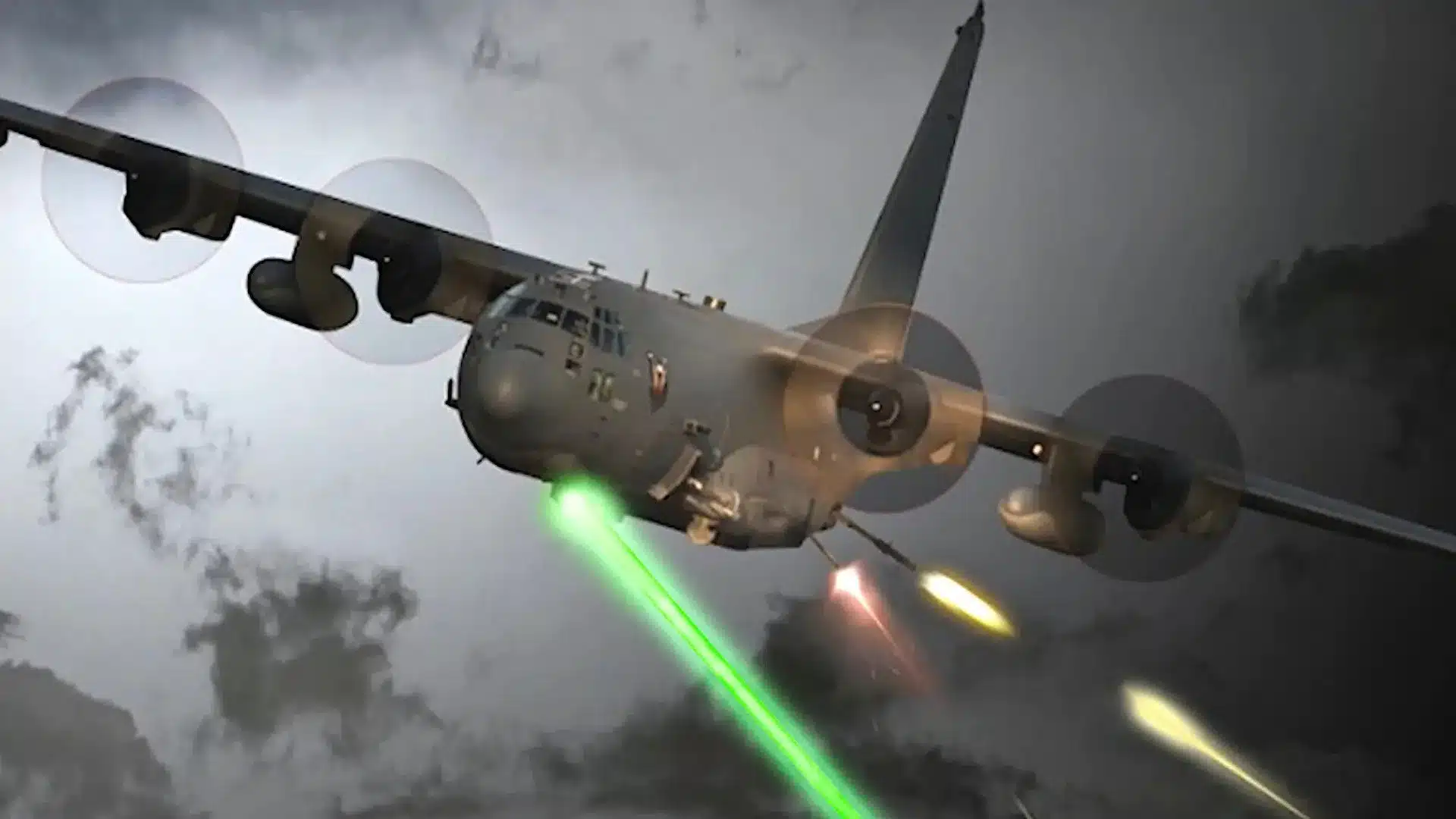 Força Aérea dos EUA cogita instalar arma laser no AC-130. Imagem via The War Zone. 