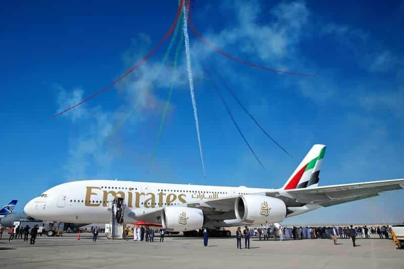 Investissements dans l'Airbus A380 au salon aéronautique de Dubaï