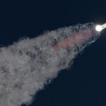 Segundo lançamento do foguete Starship foi considerado um sucesso pela SpaceX, embora booster e nave tenham explodido. Foto: SpaceX.
