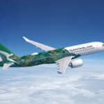 Qantas Link Airbus A220 Austrália Pintura especial verde Flying Art Series