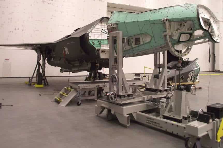 Esse será o primeiro F-35 Frankenstein da história. Foto: USAF.