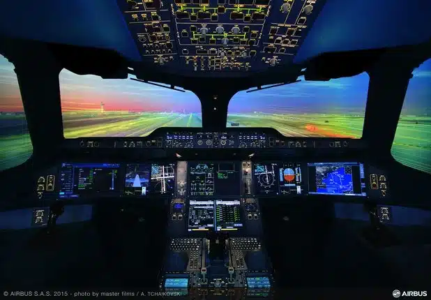 Cockpit de l'AESA FAA A350