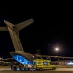 Novo KC-390 de Portugal transportou recém-nascido com 4 dias de vida dos Açores para Lisboa. FAP/Divulgação.