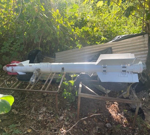 Russian R-73 missile was found by Venezuelan military personnel. Photo via GNW.
