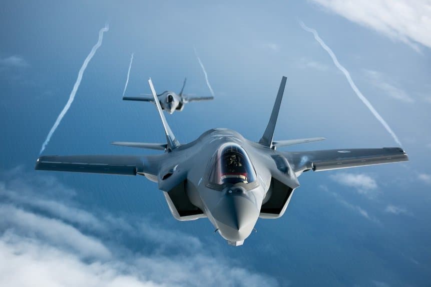 Caças F-35 da Holanda estão de prontidão para defender espaço aéreo dos Bélgica, Luxemburgo e Países Baixos. Foto: OTAN.