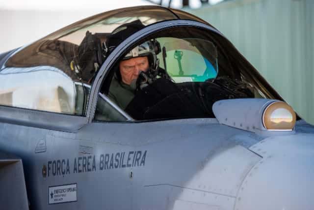 Saab e FAB realizaram combate simulado entre caças Gripen e F-5 para testar IRST. Foto: Saab/Divulgação.