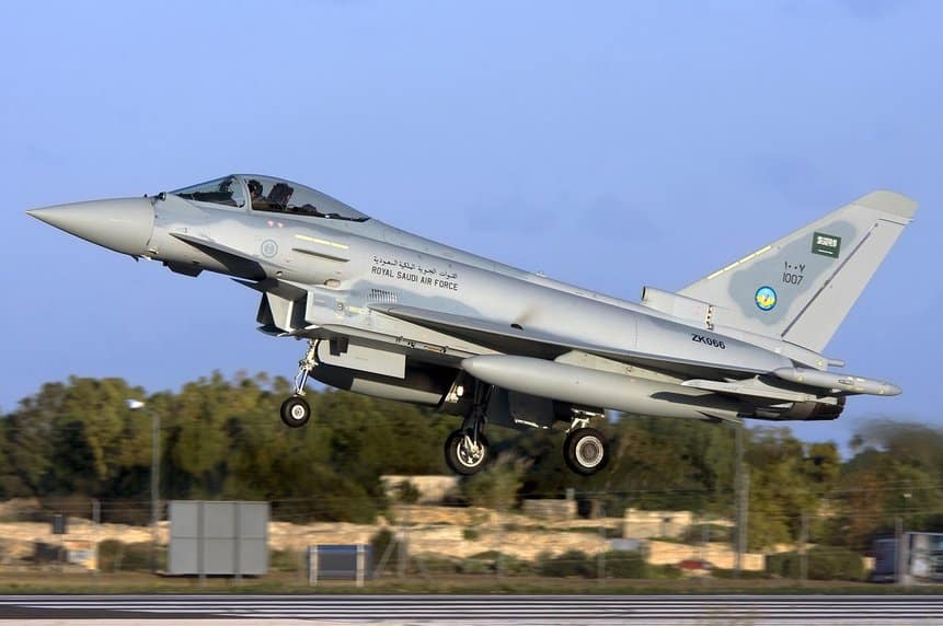 Eurofighter EF-2000 Typhoon da Força Aérea Real Saudita.
