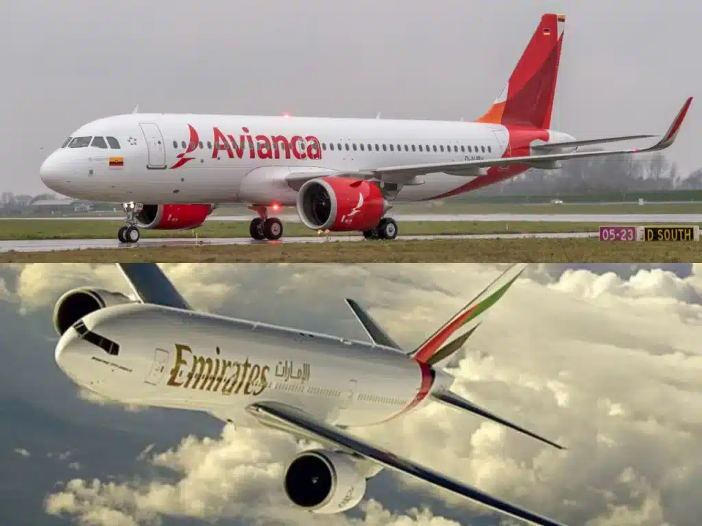 Avianca e Emirates estão disputando na Rota entre Bogotá e Miami, mesmo tendo o destino em Dubai
