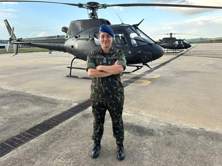 Tenente Mostavenco, do Curso de Gerência de Aviação. CAvEx/Divulgação.