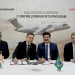 Embraer and Mahindra announce collaboration on the C-390 Millennium Medium Transport Aircraft in India. Imagem: Embraer