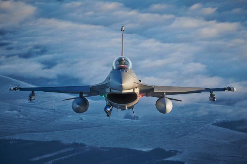Polish F-16 Fighting Falcon fighter jet. Ukraine is expected to receive fighter jets in June. Photo: Polish Air Force via NATO.
