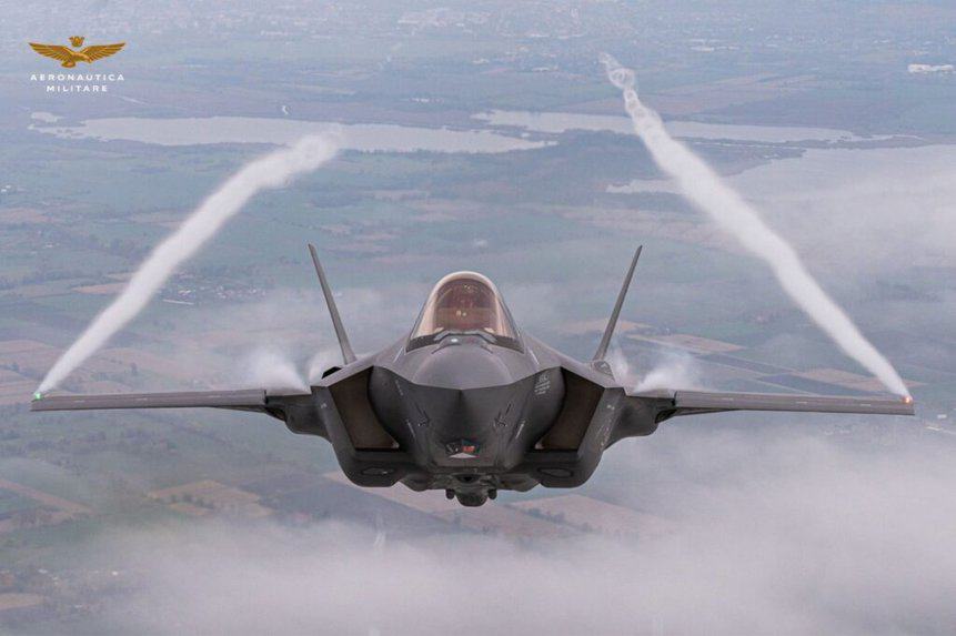 F-35 Lightning II stealth fighter of the Italian Air Force. Photo: Disclosure.