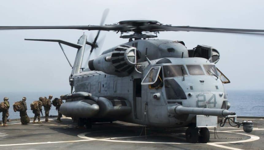 United States Marine Corps CH-53E Super Stallion helicopter. Photo via Seaforeces.org.