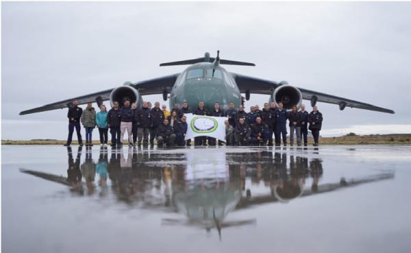 FAB usou Embraer KC-390 do Esquadrão Zeus em apoio ao PROANTAR. FAB/Divulgação