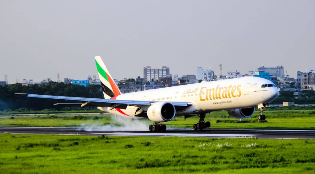 Emirates combustível SAF voos