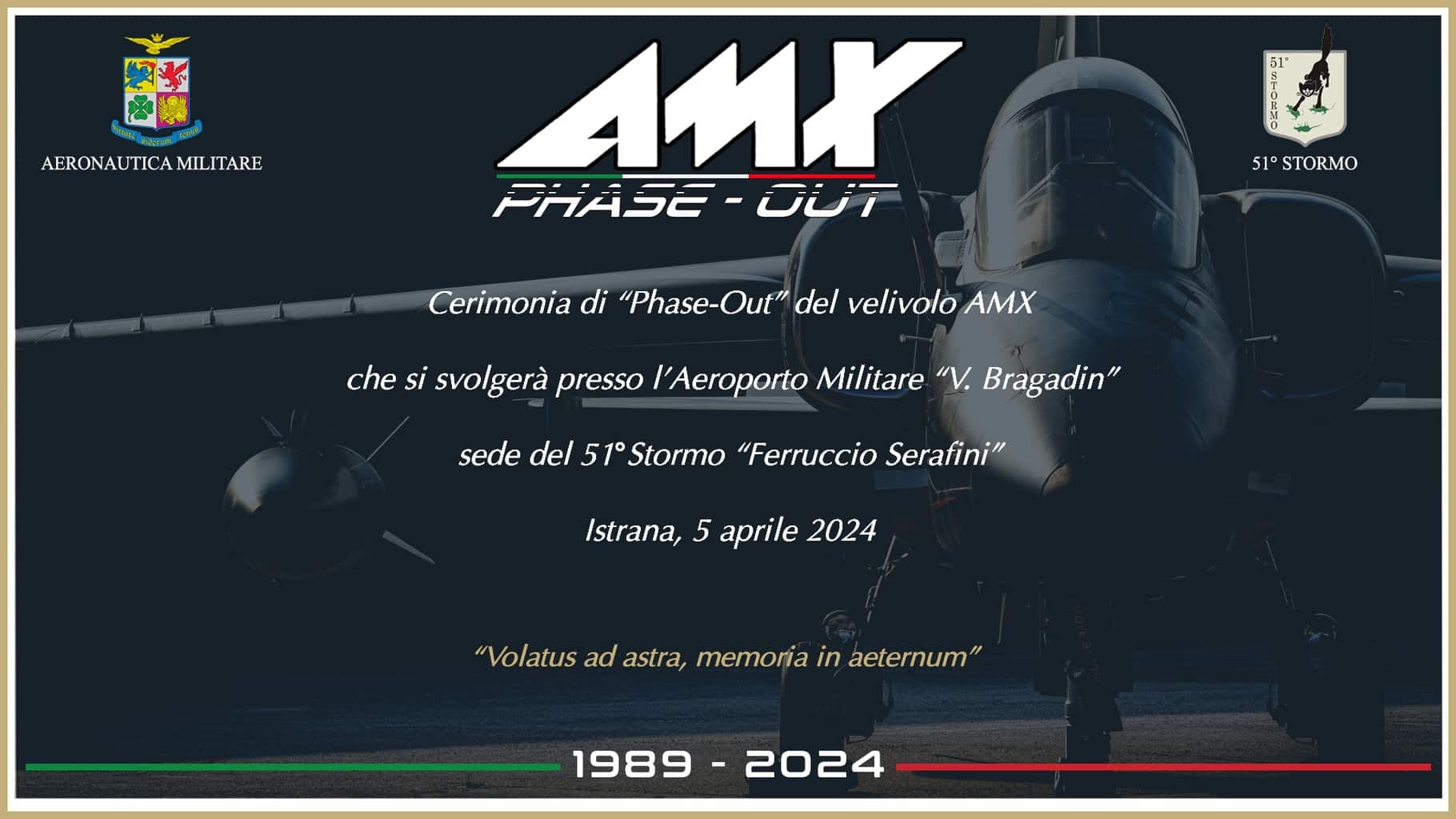 Itália vai aposentar seus caças AMX em abril. Cerimônia ocorre na base da força aérea em Istrana, norte do país. Imagem: AMI/Divulgação.
