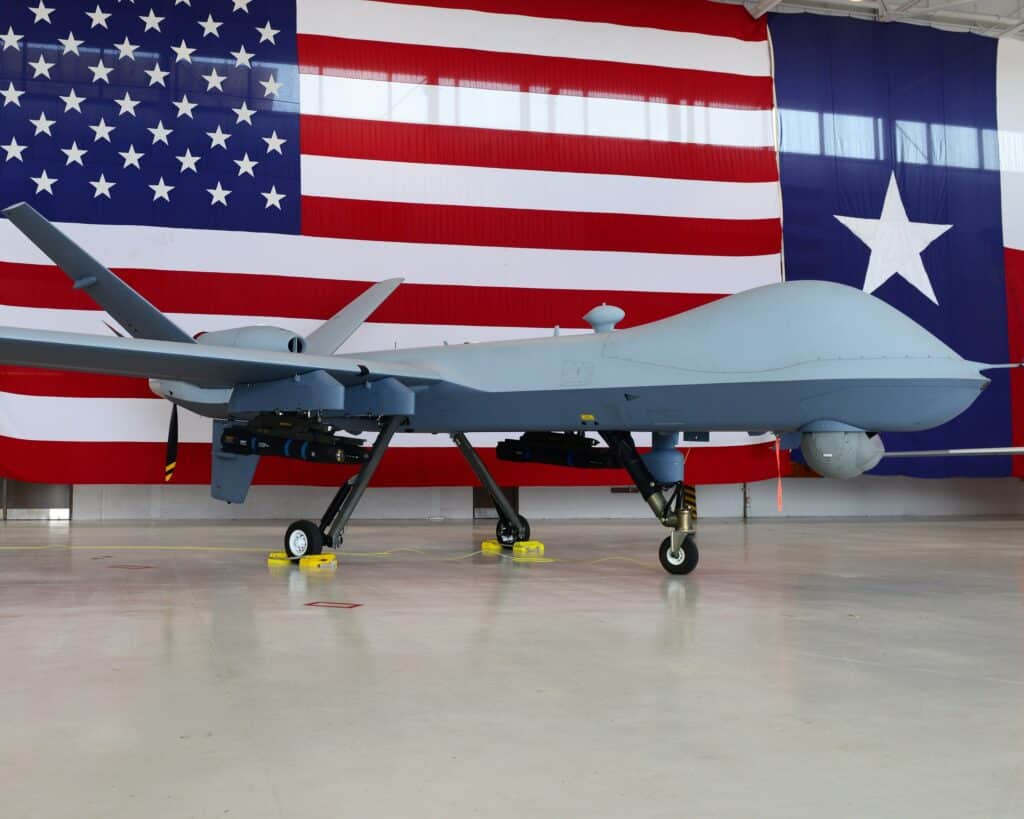 Drone MQ-9 Reaper da Guarda Aérea Nacional do Texas. Foto: Divulgação.