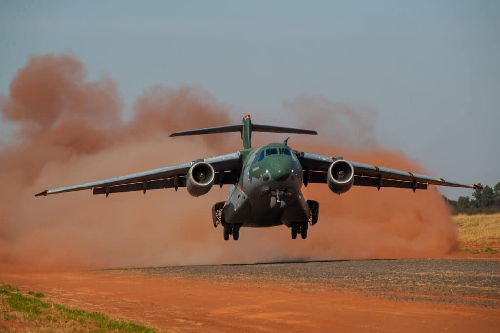 Cargueiro multimissão KC-390 da Embraer. Foto: divulgação.