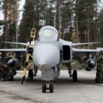 Suécia ainda estuda o envio de caças JAS-39 Gripen para a Ucrânia. Foto: Saab.
