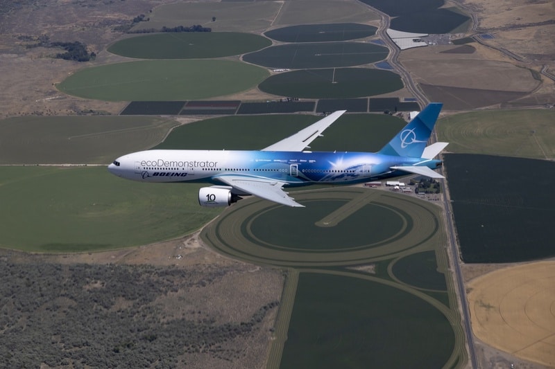 Verbeteringstests voor Boeing ecoDemonstrator 777