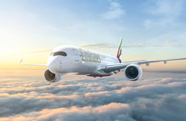 Emirates Airbus A350 aeronave
