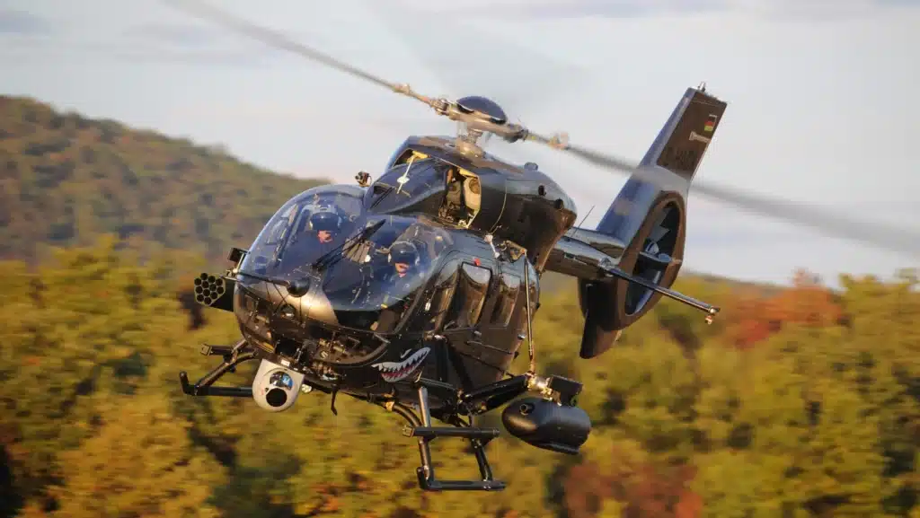 文莱皇家空军正在采购六架 H145M 直升机来替换退役的 BO-105。照片：空客直升机/披露。