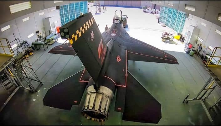 Nellis Base Fighter Squadron Presents F-16 with Special Paint