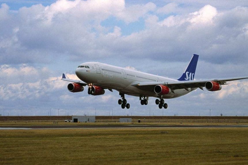 El último Airbus A340 de SAS realiza su último vuelo antes de