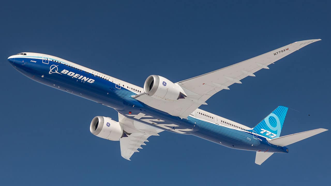 Boeing aterra frota de testes do 777X após falha na estrutura de