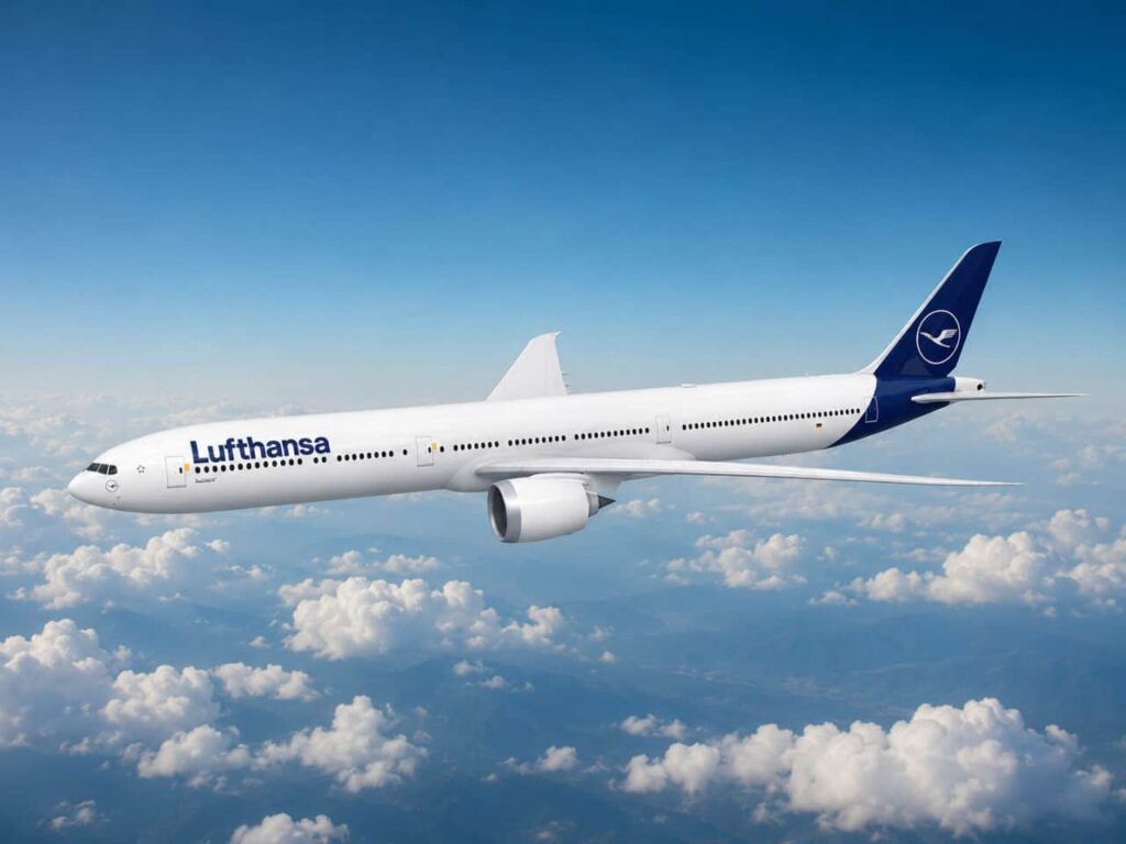 Lufthansa's new Boeing 777-9 makes its first test flight in the US.