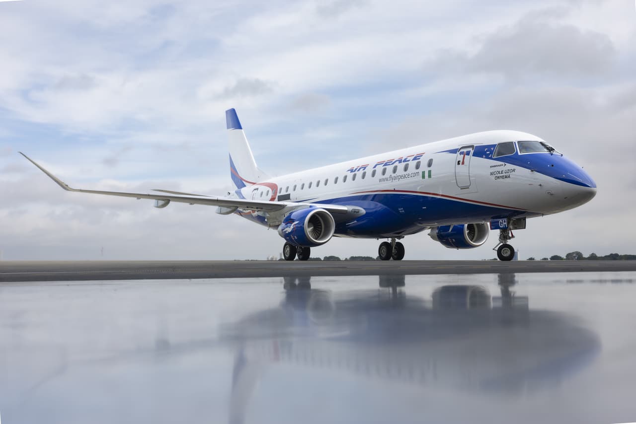 Air Peace expande sua frota com Embraer E175 para impulsionar a conectividade regional